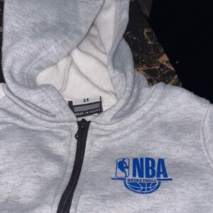 NBA Gray and Blue Kids Hoodie